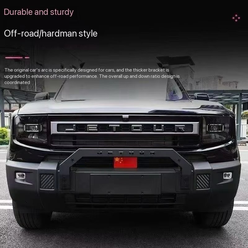 High Quality Jetour T1 Front Bumper Accessories-Red Bull Bar in New Plastic Material High Quality Car Bumpers