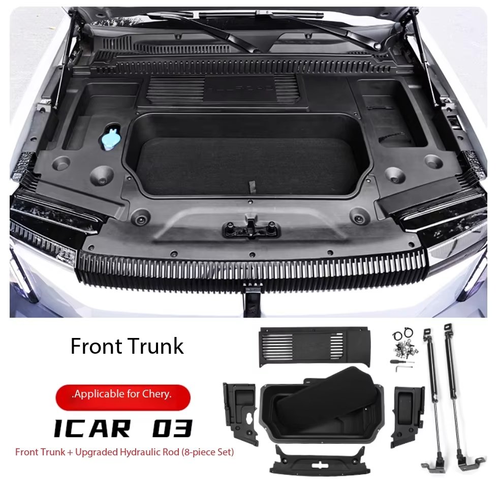 For Chery ICar03 Front and Rear Trunk Storage Box Dedicated Front Engine Hood Storage Front Trunk Modification